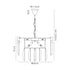 Kuna Brass/Clear Pendant Round 8 Light 60cm